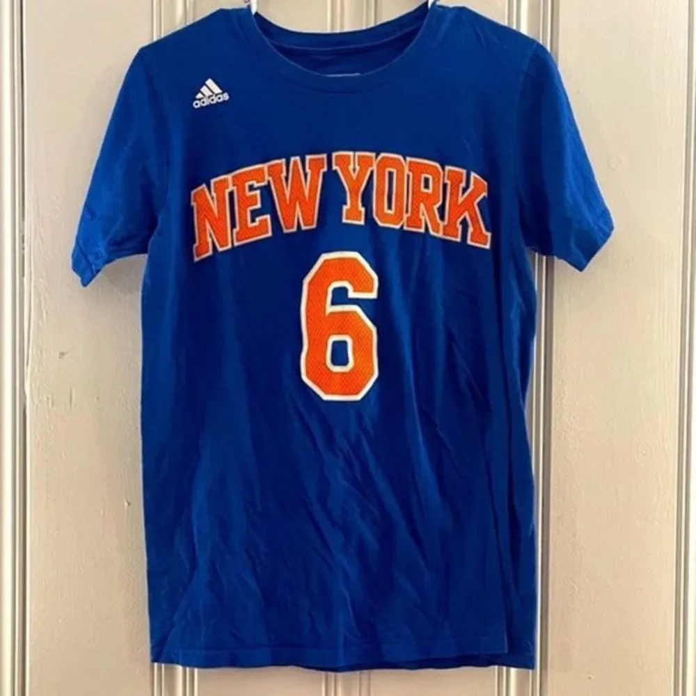 Adidas The Go-To Tee Mens New York Porzingis Jersey T-shirt Size S‎